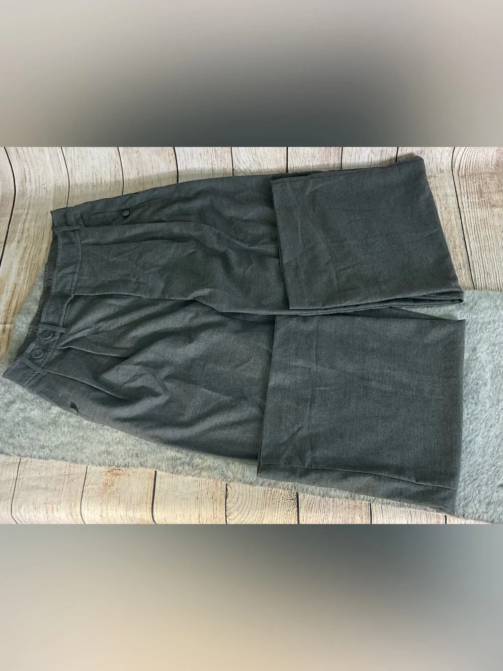 Anthropologie Melange Gray Wide Leg Trousers Size M - Picture 3 of 16